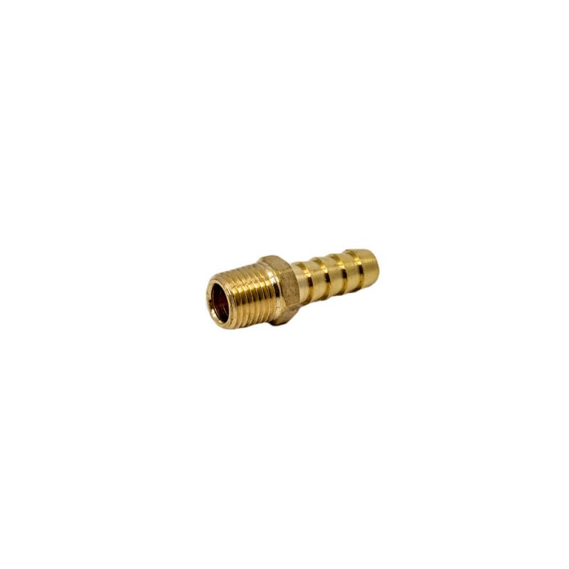 1/4 MPT x 3/8 Brass Straight Barb
