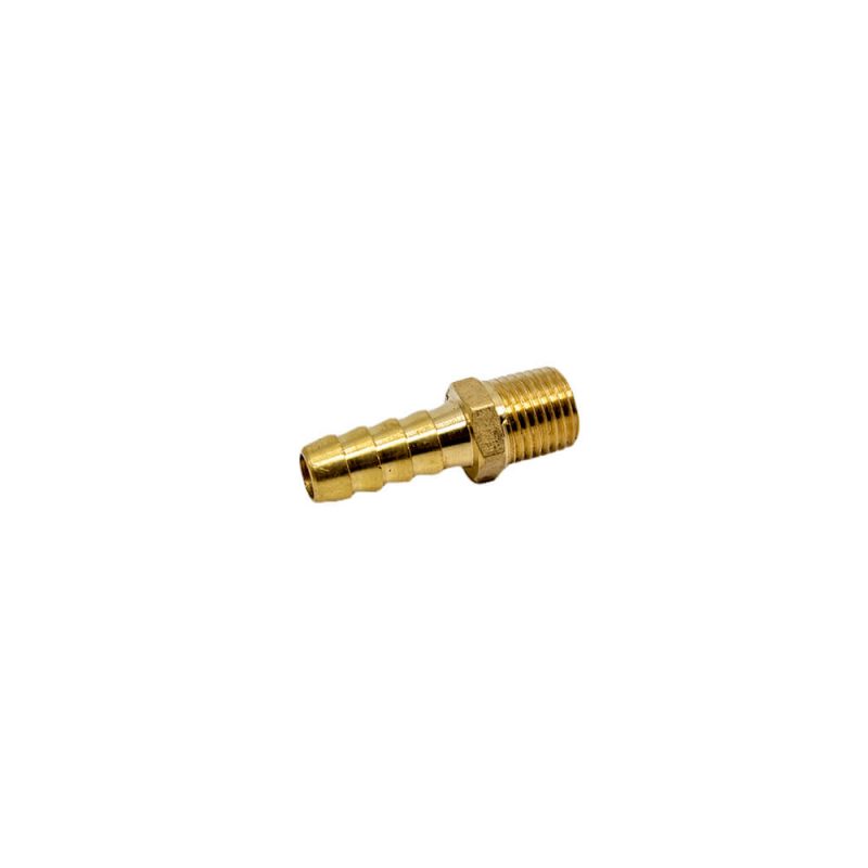1/4 MPT x 3/8 Brass Straight Barb