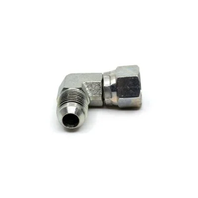 3/8 Male JIC x 3/8 Female JIC Swivel 90° - Swivel Nut Elbow - Steel view 1