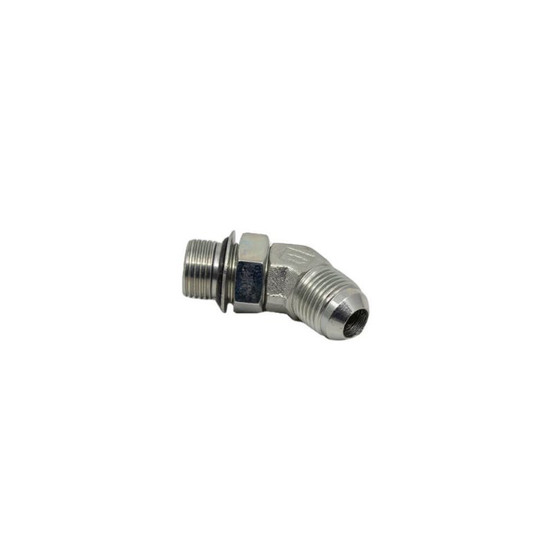 1/2 Male JIC x 1/2 Male O-Ring Boss 45° - Straight Thread Elbow - Steel