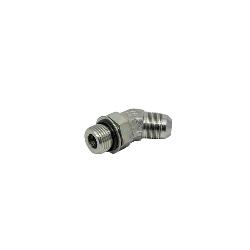 1/2 Male JIC x 1/2 Male O-Ring Boss 45° - Straight Thread Elbow - Steel