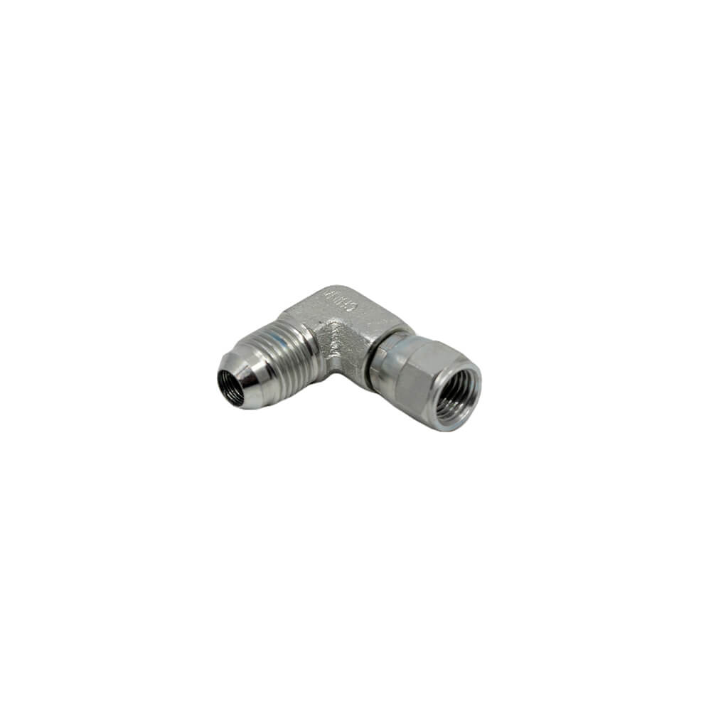 3/8 Male JIC x 1/4 Female JIC Swivel 90° - Swivel Nut Elbow