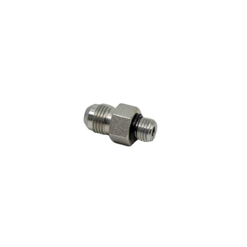 3/8 Male JIC x 1/4 Male O-Ring Boss - Straight Thread Connector - Steel