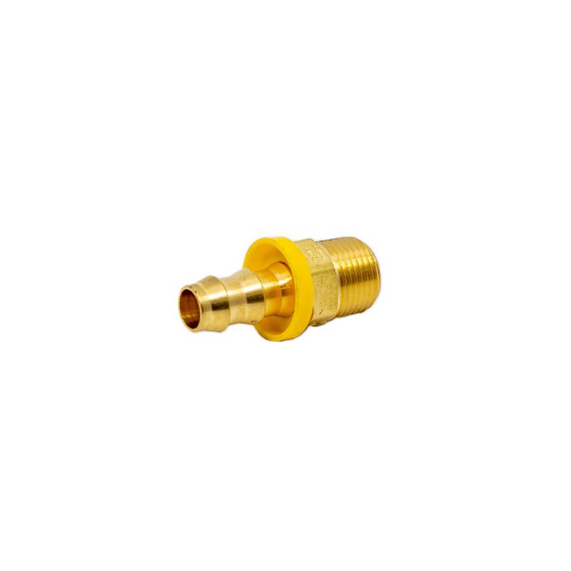 1/4 Push-Lock Hose Barb x 3/8 Male Pipe - Brass