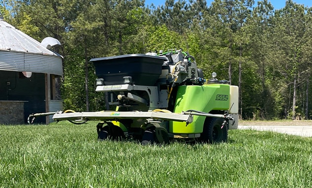 SG52 machine in front of farm house