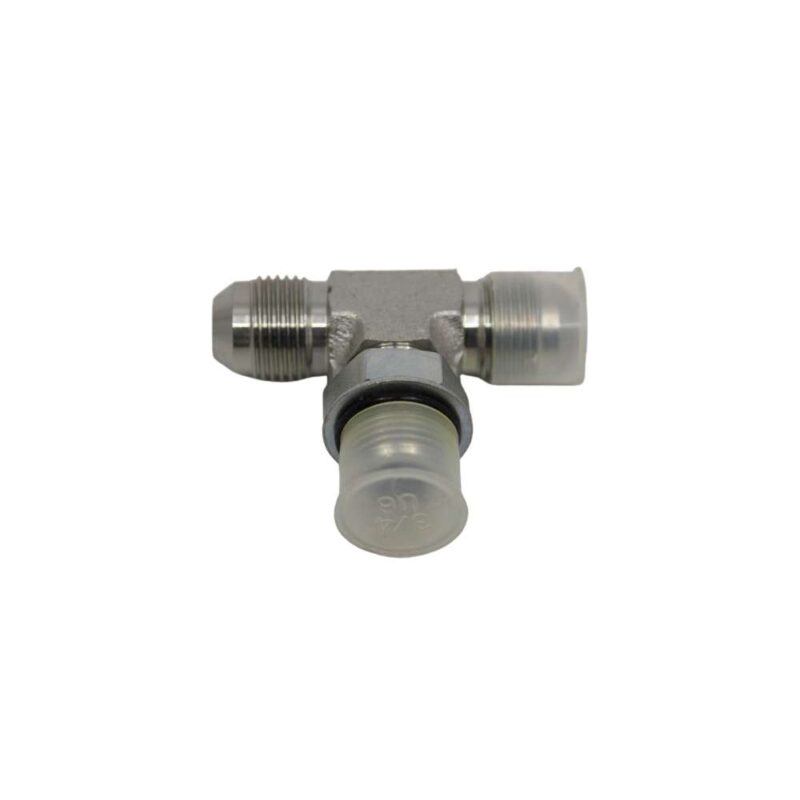 1:2 male jic x 1:2 male jic x 1:2 male orb - straight thread branch te - steel